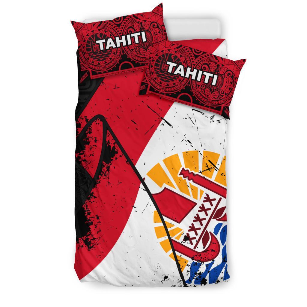 Tahiti Duvet Cover Set - Special Grunge Flag - Polynesian Pride