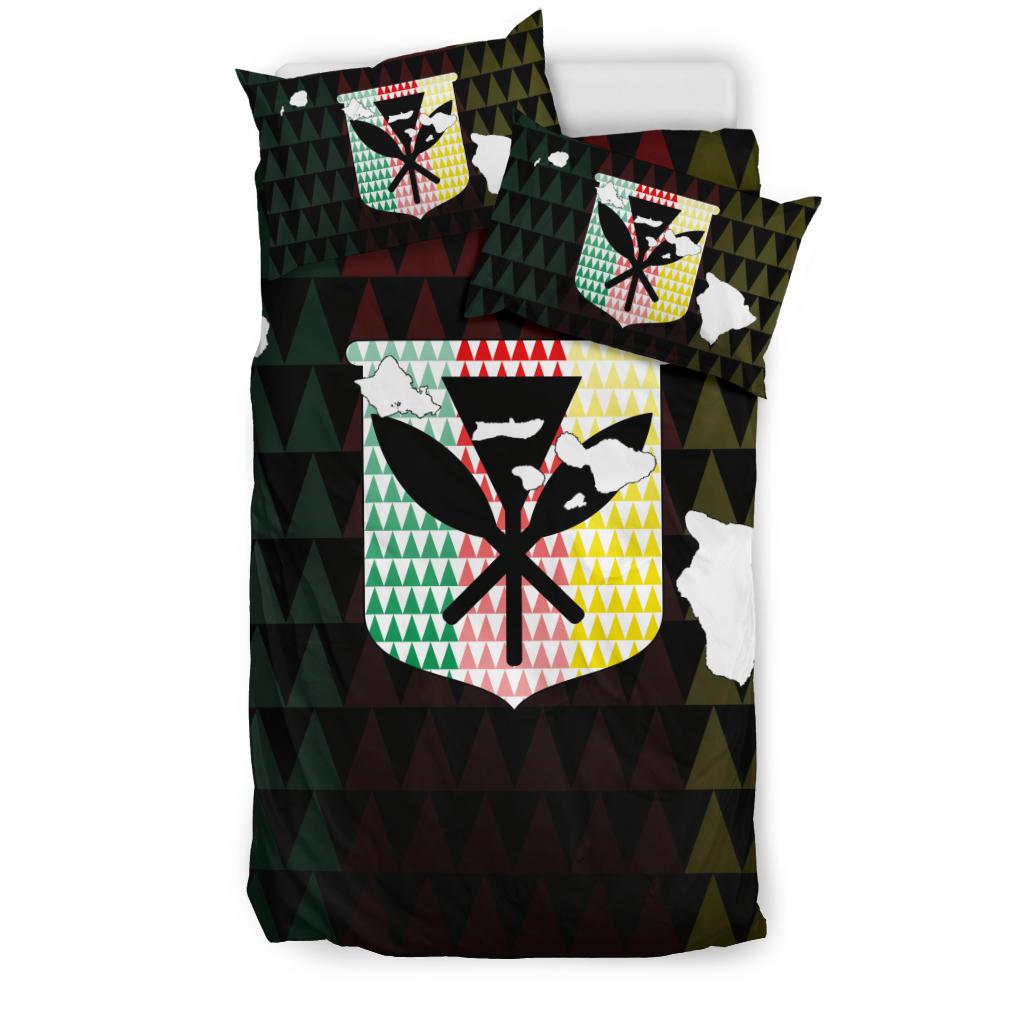 Hawaiian Map Kanaka Maoli Polynesian Bedding Set - Polynesian Pride