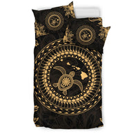 Hawaiian Map Hibiscus Turtle Tradition Bedding Set - Polynesian Pride