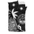 Marshall Islands Coconut Tree Bedding Set Black White - Polynesian Pride