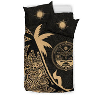 Marshall Islands Coconut Tree Bedding Set Gold - Polynesian Pride