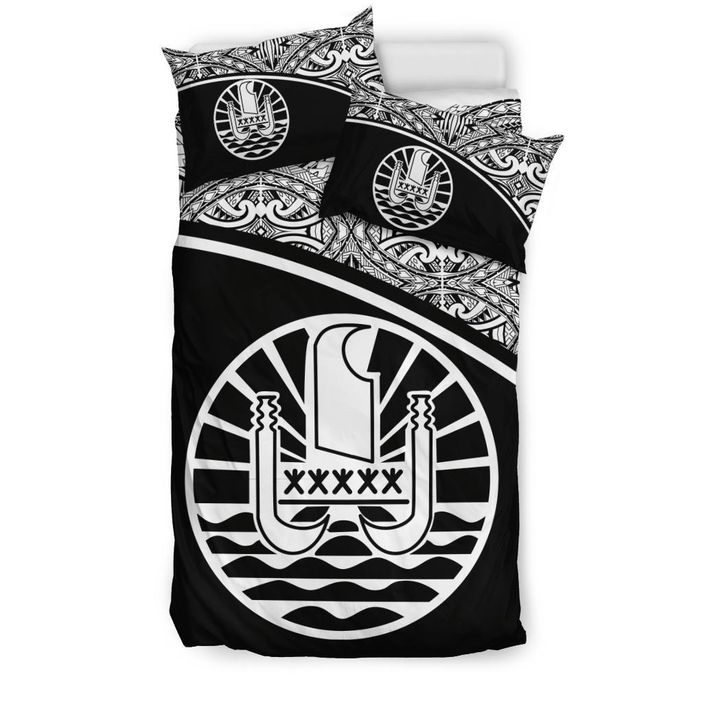 Tahiti Duvet Cover Set - Black Curve Style - Polynesian Pride