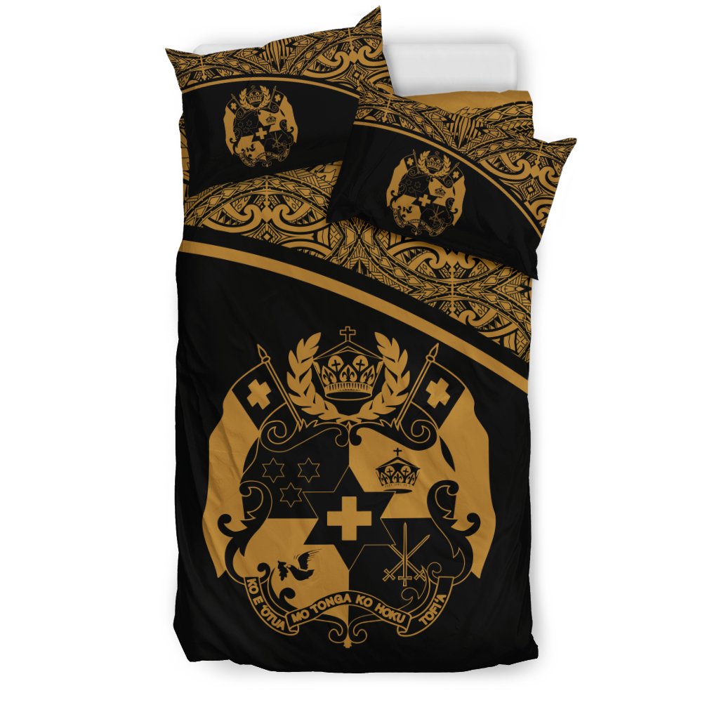 Tonga Duvet Cover Set - Gold Curve Style - Polynesian Pride