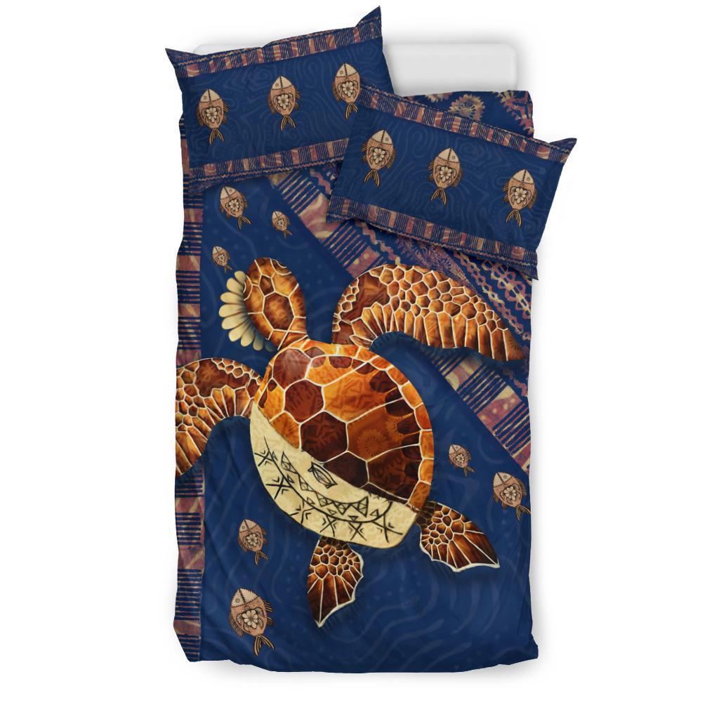Tonga Duvet Cover Set - Sea Turtle & Fish - Polynesian Pride