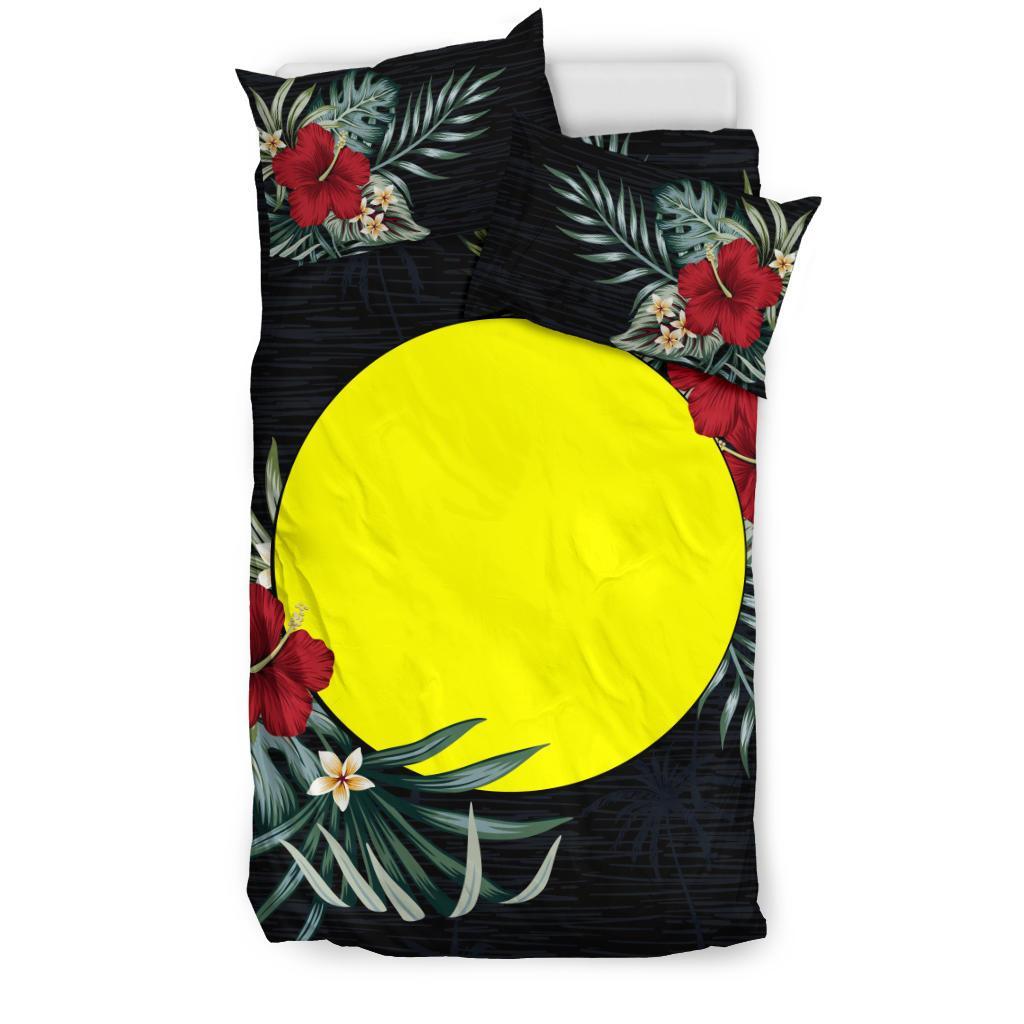 Palau Duvet Cover Set - Palau Flag Hibiscus - Polynesian Pride