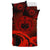 Samoa Duvet Cover Set - Hibiscus And Wave Red - Polynesian Pride