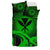 Kanaka Maoli Duvet Cover Set - Hibiscus And Wave Special Green - Polynesian Pride