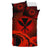 Kanaka Maoli Duvet Cover Set - Hibiscus And Wave Special Red - Polynesian Pride