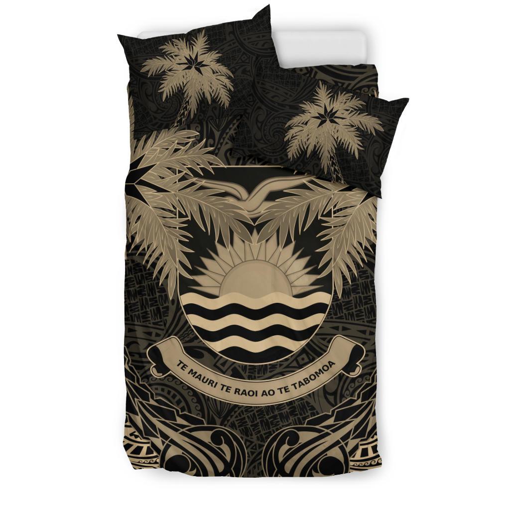 Kiribati Duvet Cover Set - Kiribati Coat Of Arms Coconut (Duvet Cover) - Polynesian Pride