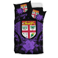 Fiji Duvet Cover Set - Fiji Flag & Purple Hibiscus - Polynesian Pride