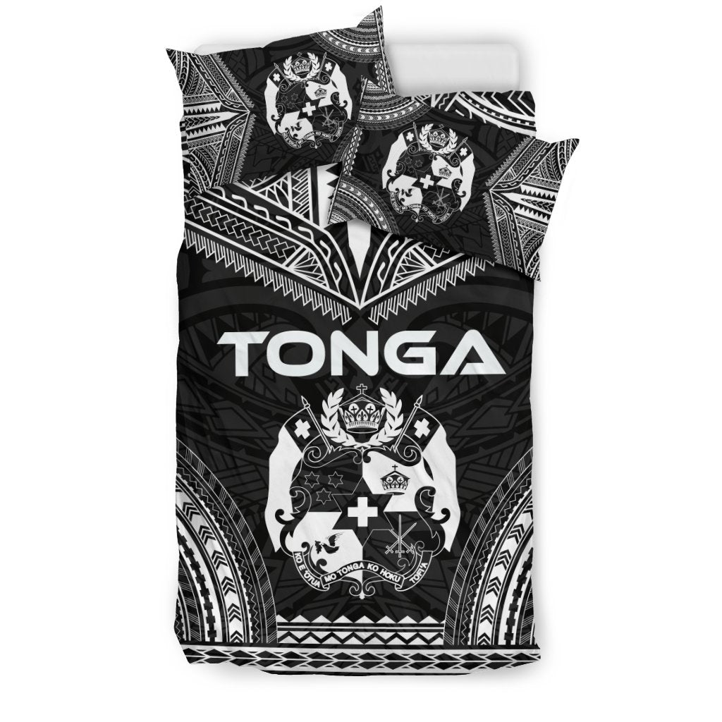 Tonga Polynesian Chief Duvet Cover Set - Black Version - Polynesian Pride