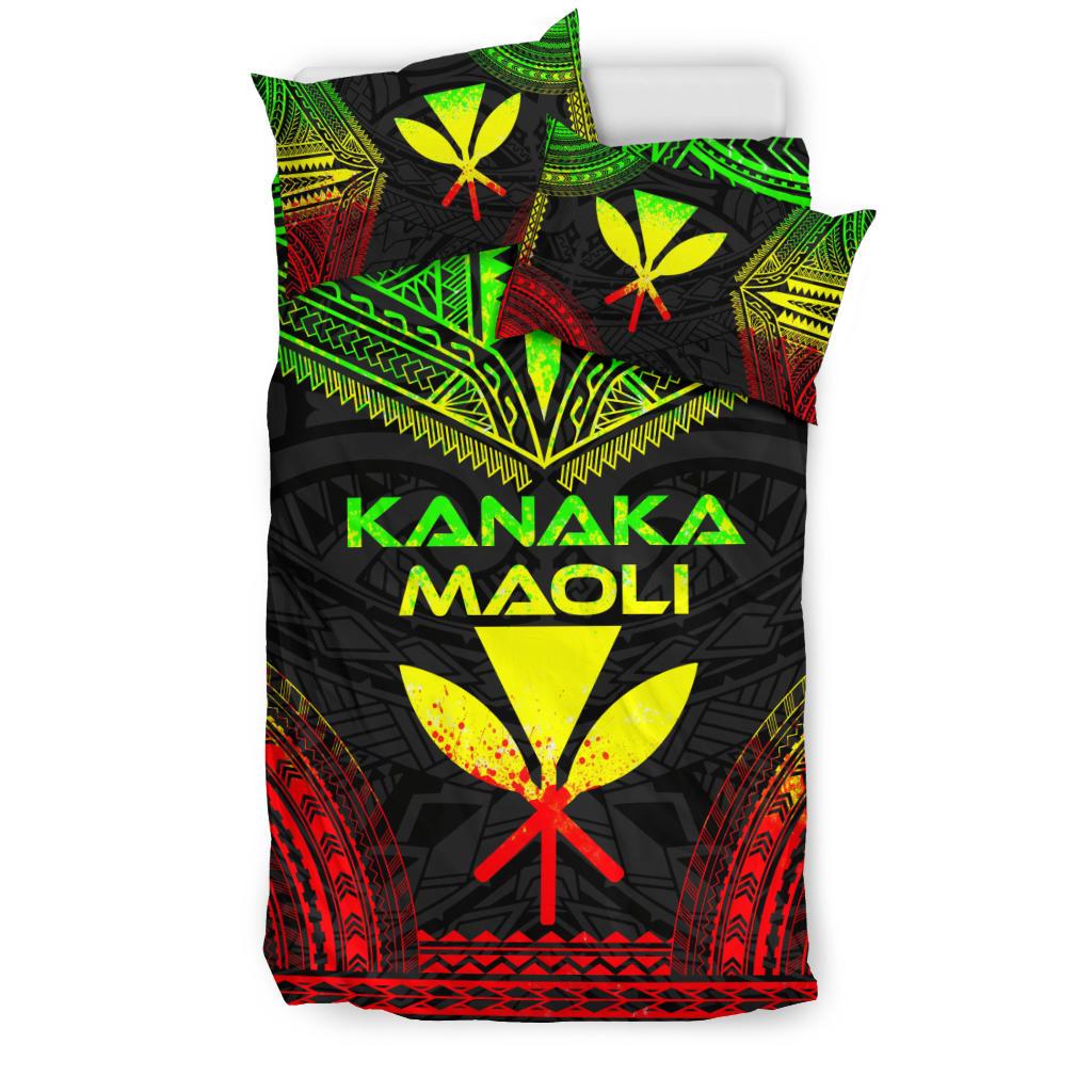 Kanaka Maoli Polynesian Chief Duvet Cover Set - Reggae Version - Polynesian Pride
