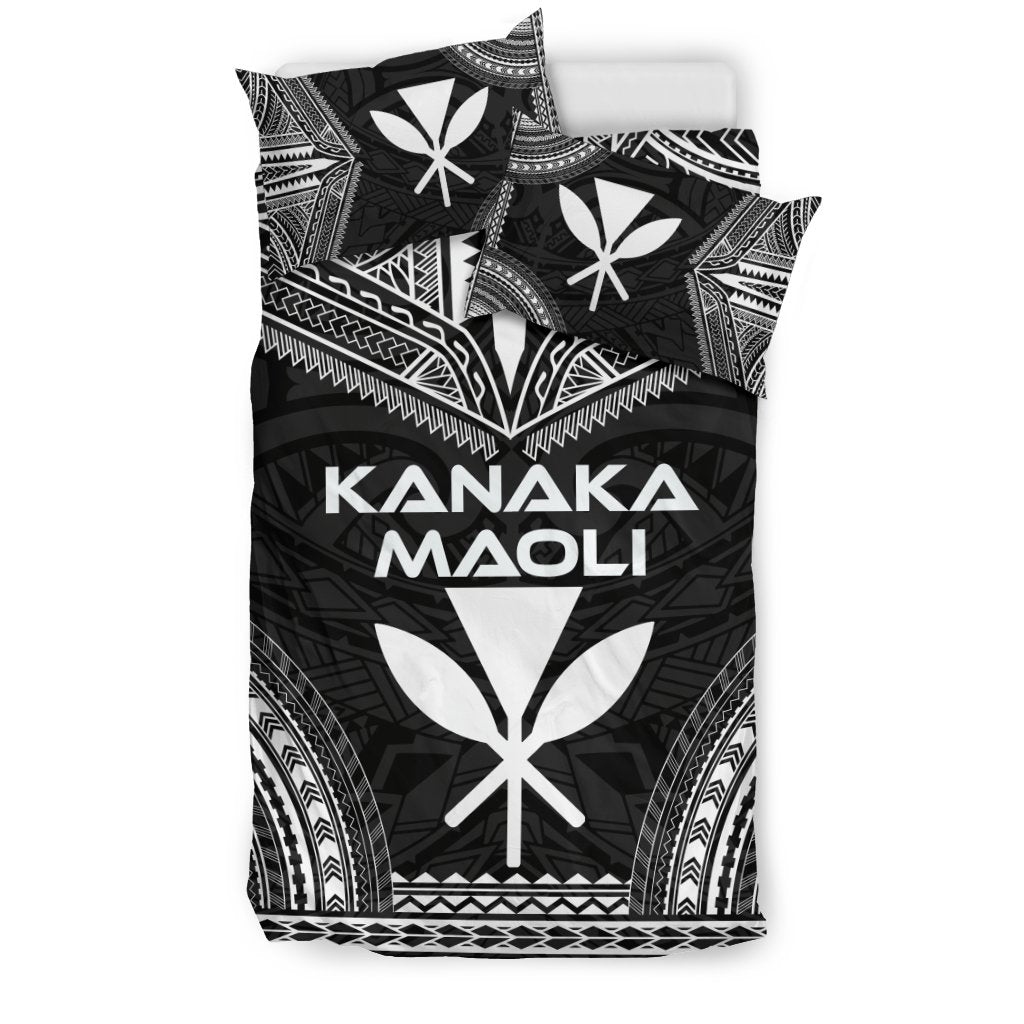 Kanaka Maoli Polynesian Chief Duvet Cover Set - Black Version - Polynesian Pride