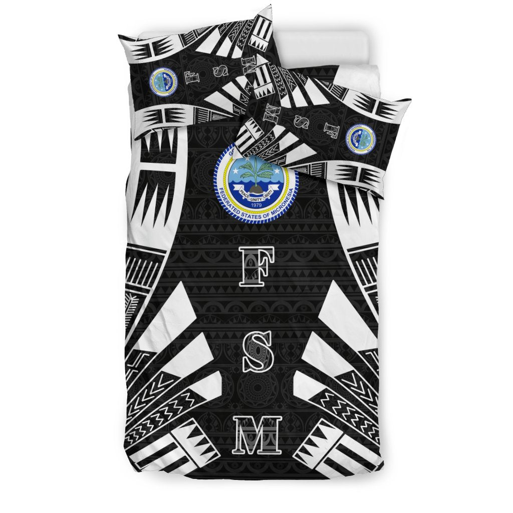 Federated States of Micronesia Duvet Cover Set - Polynesian Tattoo - Polynesian Pride