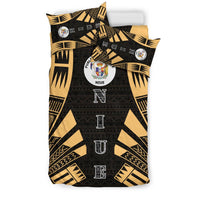 Niue Duvet Cover Set - Polynesian Tattoo Gold - Polynesian Pride