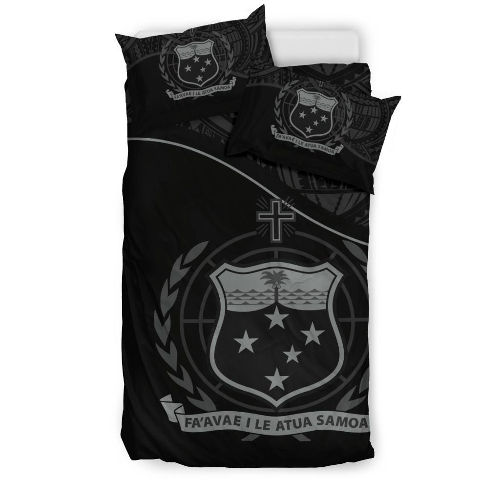 Polynesian Duvet Cover Set - Samoa Bedding Set Black - Polynesian Pride