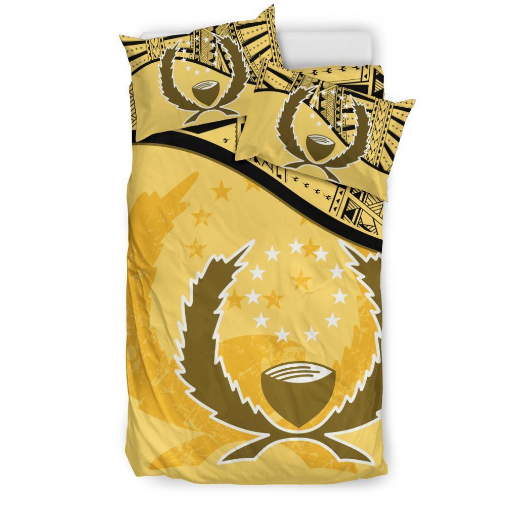 Pohnpei Duvet Cover Set - Pohnpei Flag Yellow - Polynesian Pride