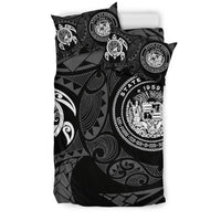 Hawaiian Flag Turtle Polynesian Bedding Set White - Polynesian Pride