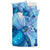 Hawaiian Map Hibiscus Flower Turtle Polynesian Bedding Set Blue - Polynesian Pride