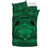 Hawaiian Map Madame Pele Kanaka Plumeria Polynesian Bedding Set Green - Polynesian Pride