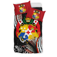 Tonga Coat Of Arms Ngatu Bedding Set - Polynesian Pride