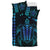 Hawaiian Map Kakau Turtle Polynesian Bedding Set - Blue - Polynesian Pride