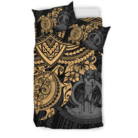 Vanuatu Polynesian Duvet Cover Set - Gold Turtle - Polynesian Pride
