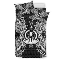 Polynesian Bedding Set - Vanuatu Duvet Cover Set Map Black - Polynesian Pride