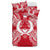 Polynesian Bedding Set - Pohnpei Duvet Cover Set Map Red White - Polynesian Pride