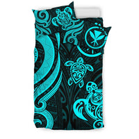 Polynesian Bedding Set - Hawaii (Kanaka Maoli) Duvet Cover Set Turquoise Tentacle Turtle - Polynesian Pride