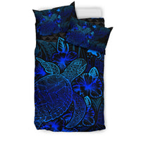 Polynesian Bedding Set - Papua New Guinea Duvet Cover Set Blue Color - Polynesian Pride