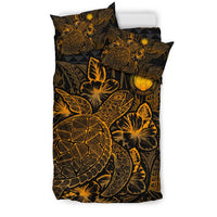 Polynesian Bedding Set - Northern Mariana Islands Duvet Cover Set Gold Color - Polynesian Pride