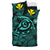 Hawaiian Turtle Hibiscus Plumeria Kanaka Polynesian Bedding Set Turquoise - Soft Style - Polynesian Pride