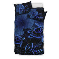 Hawaii Turtle Ohana Hibiscus Poly Bedding Set - Turquoise - Polynesian Pride