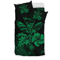 Hawaiian Bedding Set - Kanaka Maoli Polynesian Green - Polynesian Pride