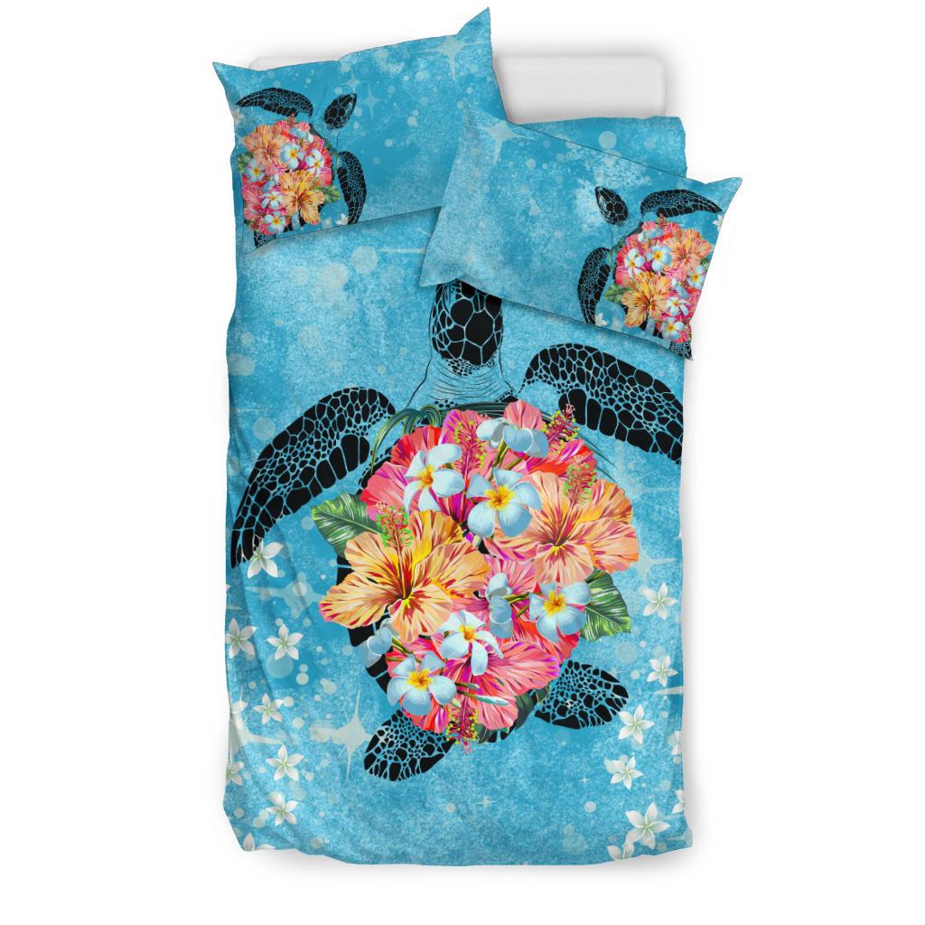 Hawaii Bedding Set - Hawaii Turtle Hibiscus Plumeria Bedding Set - Polynesian Pride