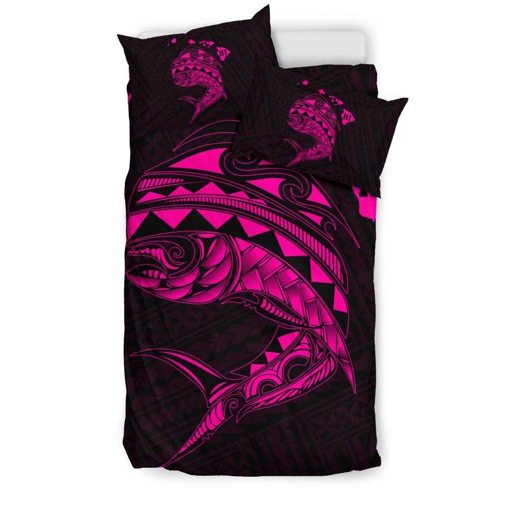Hawaii Polynesian Mahi - Mahi Common Dolphinfish Bedding Set - Pink - Polynesian Pride