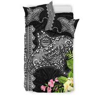 Hawaii Bedding Set - Mantaray With Hibiscus Flowers - Polynesian Pride