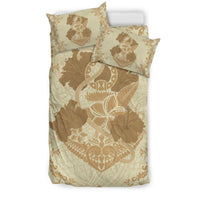 Hawaii Anchor Hibiscus Flower Vintage Bedding Set - AH - Beige - Polynesian Pride