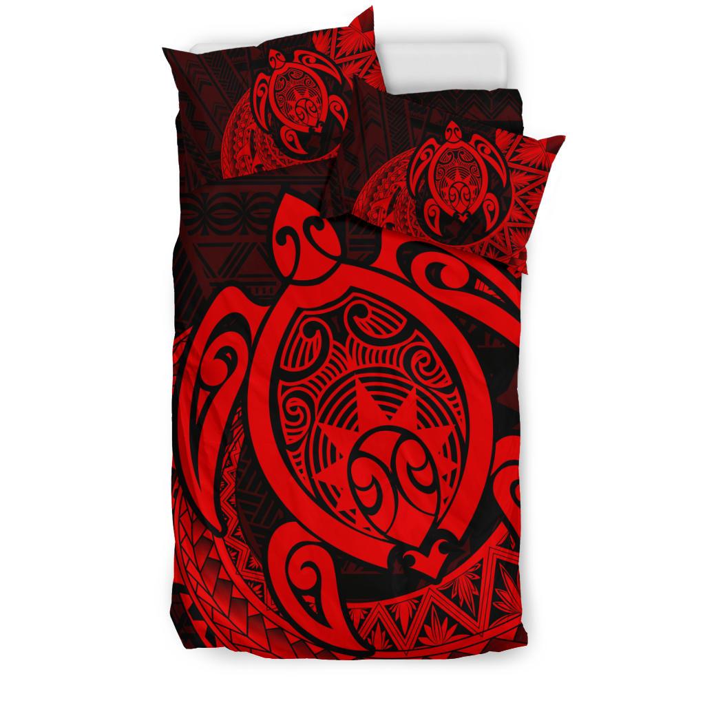 Hawaii Bedding Set - Hawaii Polynesian Turtle Bedding Set - Daria Style Red - Polynesian Pride