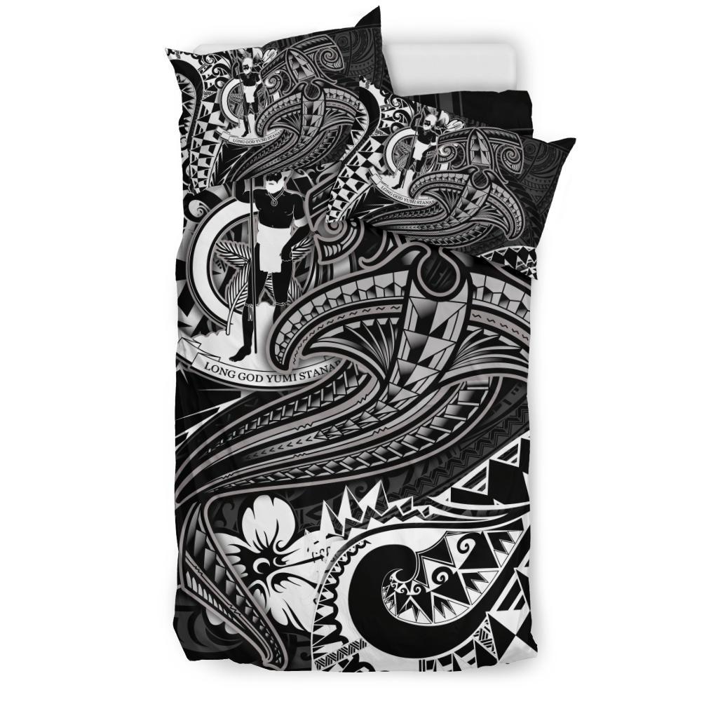 Vanuatu Polynesian Bedding Set - White Shark Polynesian Tattoo - Polynesian Pride
