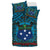 Samoa Bedding Set - Samoa Coat Of Arm, Polynesian Tattoo (Blue) - Polynesian Pride