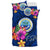 Micronesia Bedding Set - Federated States of Micronesia Duvet Cover Set Floral With Seal Blue - Polynesian Pride
