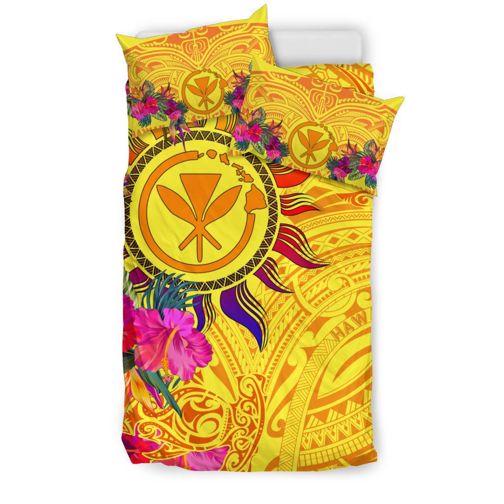 Polynesian Bedding Sets - Hawaii Kanaka Maoli & Flowers With Polynesian Patterns - Polynesian Pride