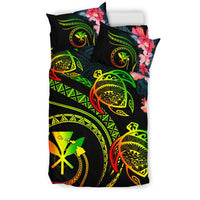 Hawaii Bedding Set - Hawaii Turtle Polynesian Tropical Bedding Set - Cora Style Reggae - Polynesian Pride