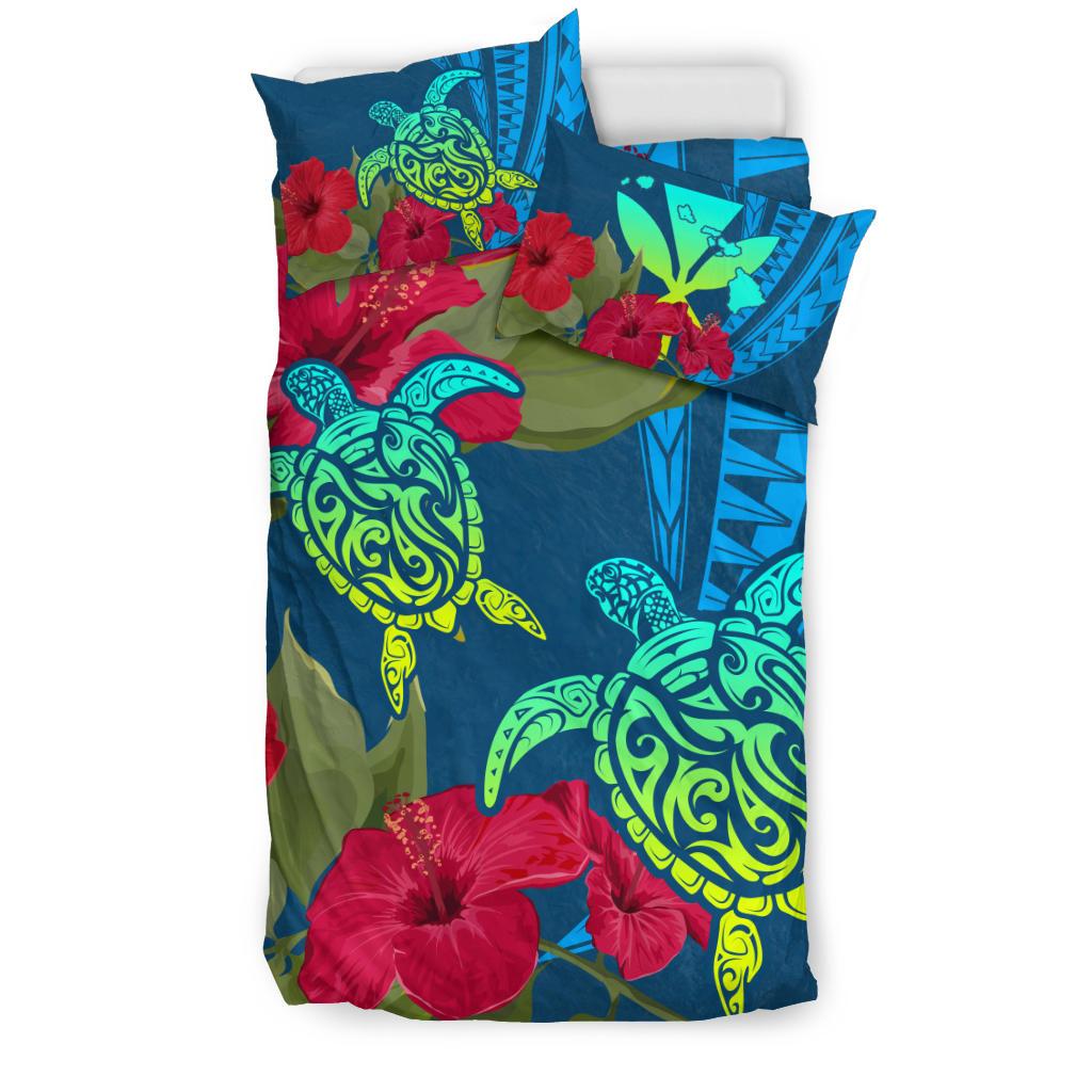 Hawaii Bedding Set - Hawaii Turtle Hibiscus Polynesian Bedding Set - Bana Style - Polynesian Pride