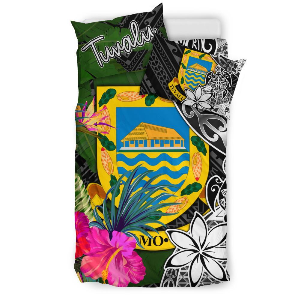 Tuvalu Bedding Set - Turtle Plumeria Banana Leaf - Polynesian Pride