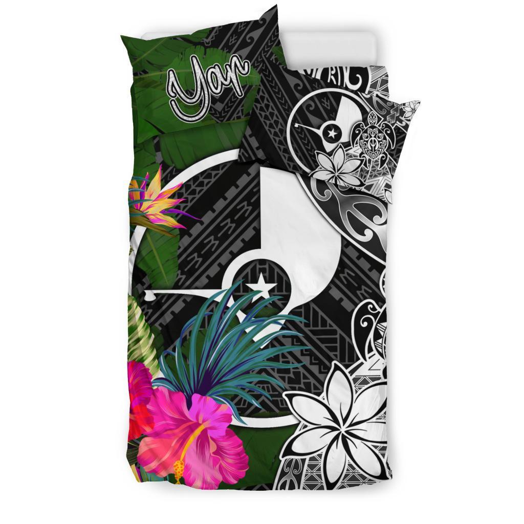 Yap Bedding Set - Turtle Plumeria Banana Leaf - Polynesian Pride
