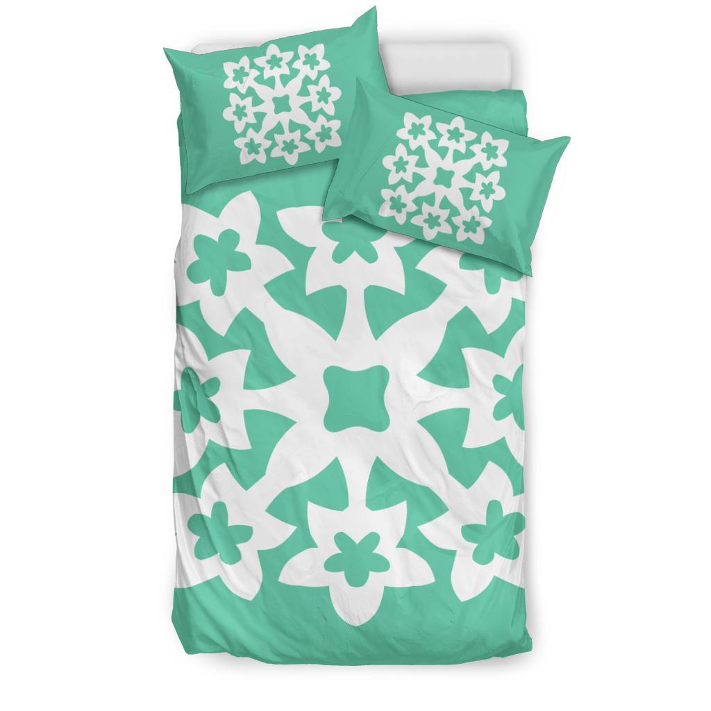 Hawaiian Bedding Set Royal Pattern - Seafoarm - A1 Style - Polynesian Pride