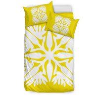 Hawaiian Bedding Set Royal Pattern - Yellow - A3 Style - Polynesian Pride